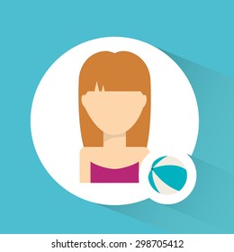 avatar icon beach design, vector illustration eps10 graphic 