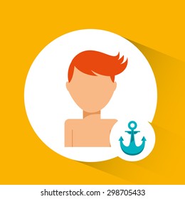 avatar icon beach design, vector illustration eps10 graphic 
