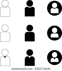 Avatar Icon – A clean and minimal vector illustration of a user avatar, perfect for representing user profiles, account settings, or contact information in websites, apps, and digital platforms.