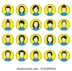 avatar icon collection, illustration vector