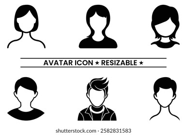 avatar icon , avatar creator, default avatar, person icon, user icon, silhouette