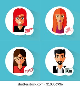 avatar icon design, vector illustration eps10 graphic 