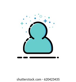 Avatar icon, flat design template, vector illustration