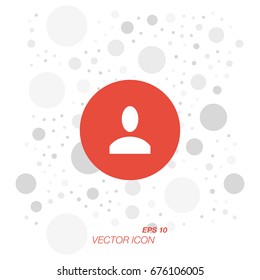 Avatar icon in flat style isolated on white background. Symbol for your web design and logo. Vector illustration EPS 10