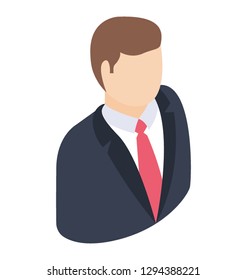 Avatar icon, isometric  design.