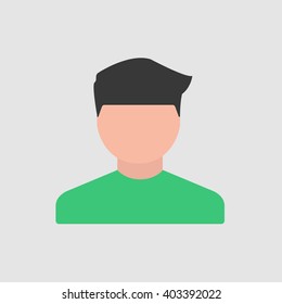 avatar icon man with flat design for the website, app, etc.