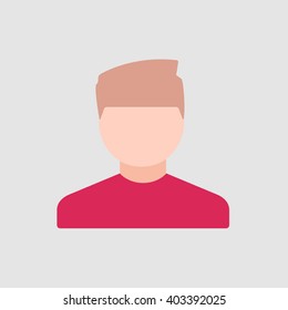 avatar icon man with flat design for the website, app, etc.