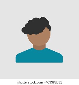 avatar icon man with flat design for the website, app, etc.