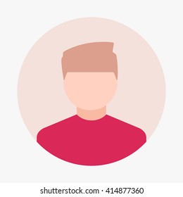 avatar icon man rounded with flat design for the website, app, etc.