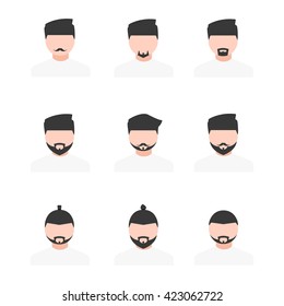 avatar icon mustachioed man with a flat design for websites, applications, etc.