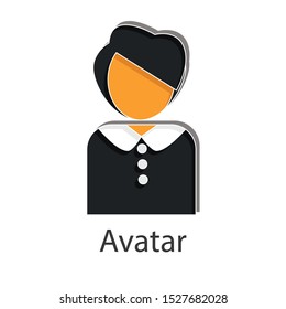 Avatar icon on white background. Business creative idea design for your project. Flat vector illustration use for presentation.