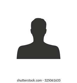 Avatar icon on white background. Vector illustration.