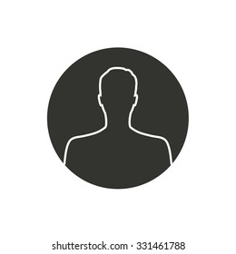 Avatar  icon  on white background. Vector illustration.