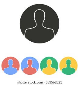 Avatar  icon  on white background. Vector illustration.