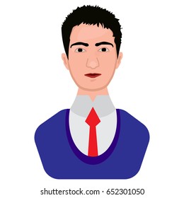 avatar icon on the white background