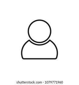Avatar icon, outline design template, vector illustration