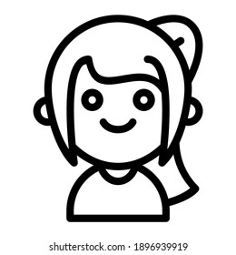 Avatar icon with outline style. Suitable for website design, logo, app and UI.