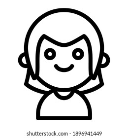 Icono de avatar con estilo de contorno. Adecuado para el diseño de sitios web, logotipo, aplicación e interfaz de usuario.