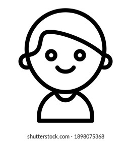 Icono de avatar con estilo de contorno. Adecuado para el diseño de sitios web, logotipo, aplicación e interfaz de usuario.