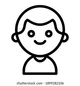 Icono de avatar con estilo de contorno. Adecuado para el diseño de sitios web, logotipo, aplicación e interfaz de usuario.