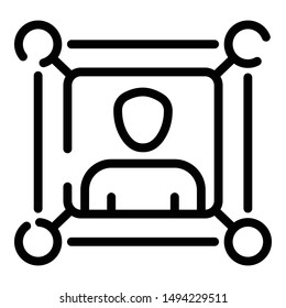 Avatar icon. Outline avatar vector icon for web design isolated on white background