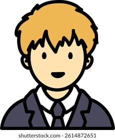 Avatar icon people drawing cartoon black line portraits