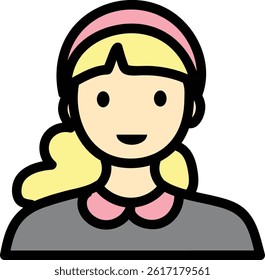 Avatar icon people drawing cartoon black line portraits