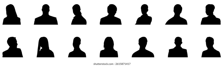 Avatar icon. Profile icons set. Male and female avatars set. Vector illustration	