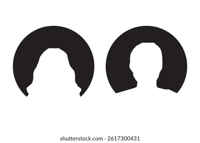 avatar icon. profile icons set. male and female avatars vector icon set illustration isolated on white background.