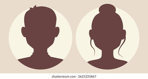 avatar icon. profile icons set. male and female avatars vector icon set illustration isolated on white background.