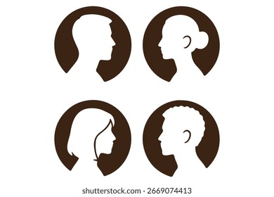 ícone de avatar. ícones de perfil definir. masculino e feminino avatares ícone de vetor definir ilustração isolado no fundo branco.