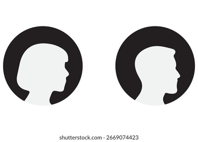Avatar-Symbol. Profilsymbole festgelegt. männliche und weibliche Avatare, Vektorsymbol-Set-Illustration einzeln auf weißem Hintergrund.