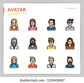 Avatar icon set 