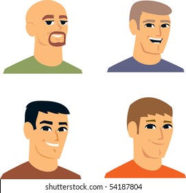 Avatar Icon SET 4- Cartoon portrait clipart illustratoin Collection.