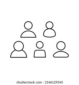 Ilustración de diseño del símbolo del vector del conjunto de iconos de avatar