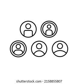 Avatar Icon Set Vector Symbol Design Illustration