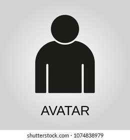 Avatar icon. Avatar symbol. Flat design. Stock - Vector illustration