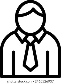 icono de avatar. Diseño De Estilo Lineal Delgado Aislado Sobre Fondo Blanco