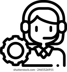 avatar icon. Thin Linear Style Design Isolated On White Background