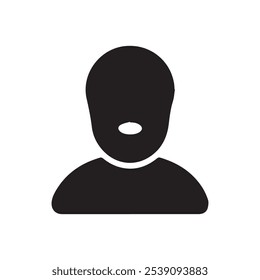 Avatar-Symbol. Benutzersymbol flach einzeln auf weißem Hintergrund. Benutzersymbol. Vektorgrafik