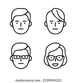 Avatar icon. User Icon Flat Isolated on White Background. User Symbol. Vector Illustration