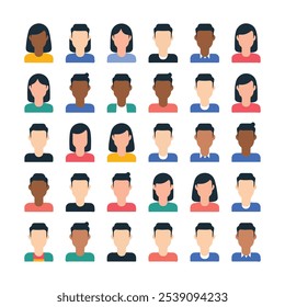 Avatar icon. User Icon Flat Isolated on White Background. User Symbol. Vector Illustration