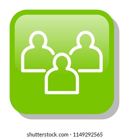 Avatar Icon. User Profile Picture. Social Friends or Team concept. Editable stroke flat icons. Simple thin line art logo. Web app 3d button. Vector illustration. 