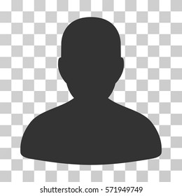 Avatar icon. Vector illustration style is flat iconic symbol, gray color, transparent background. Designed for web and software interfaces.