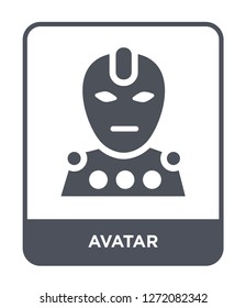 avatar icon vector on white background, avatar trendy filled icons from Future technology collection, avatar simple element illustration