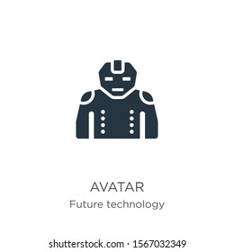 Avatar icon vector. Trendy flat avatar icon from future technology collection isolated on white background. Vector illustration can be used for web and mobile graphic design, logo, eps10