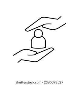 Avatar icon vector. User illustration sign. account symbol. Personal Area logo.