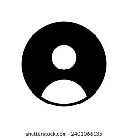 Vector de icono de avatar. Símbolo de cuenta de signo de ilustración de usuario. Logo de Personal Area.