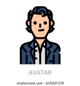 Avatar icon for website, application, printing, document, poster design, etc.