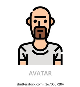Icono de Avatar para sitio web, aplicación, impresión, documento, diseño de afiches, etc.